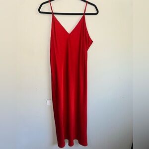 A New Day Satin Slip Dress | Red
